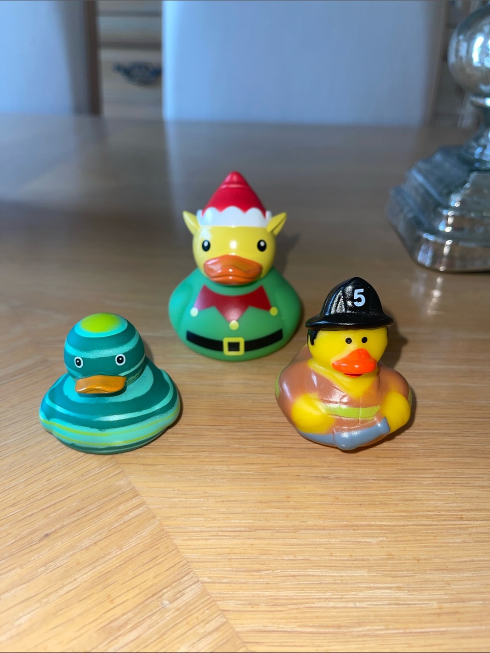 3 THEMED RUBBER DUCKS - Elf, St. Patrick’s Day, Firefighter